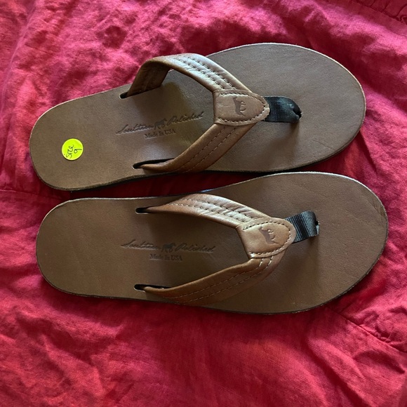 Brown Leather Flip-Flops main image 7